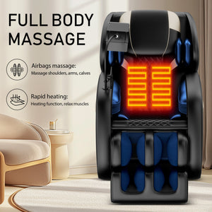 English Elm Massage Chair Recliner With Zero Gravity, Heated Therapy & Full-Body Air Compression Comfort W1875P224771