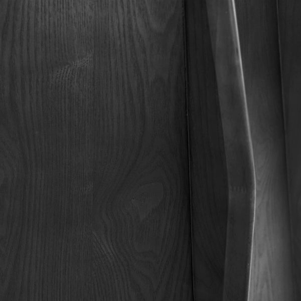 English Elm 53" Round Marble Dining Table With Lazy Susan, Black Oak Base For 6, Modern Elegance For Your Home W1535S00380