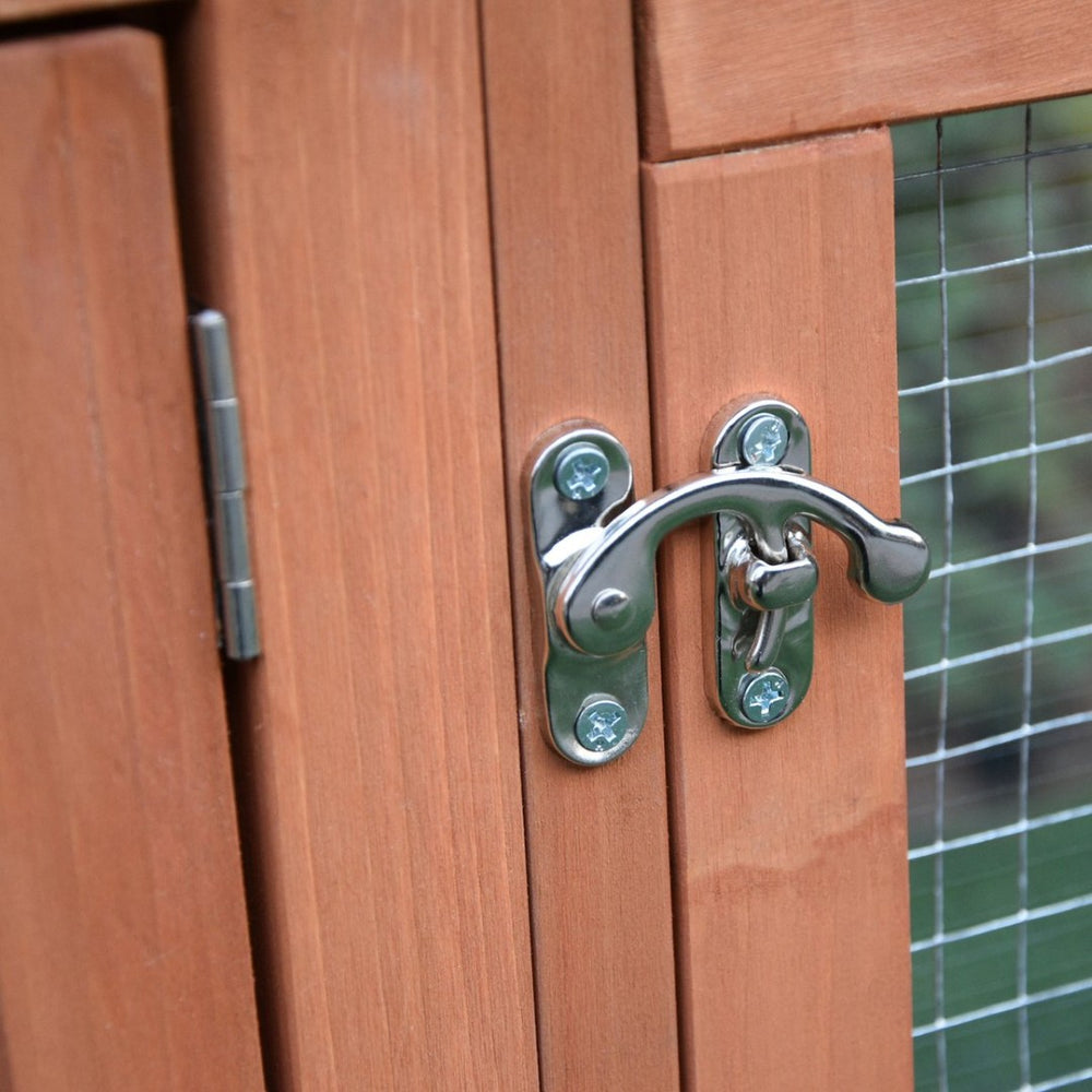 English Elm Pawhut 2-Story Rabbit Hutch With Detachable Run, Weather-Resistant, Easy-Clean Design For Indoor/Outdoor Use W2225P200580-GIGA