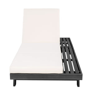 English Elm Lounge Chaise Outdoor Acacia Wood Slatted Frame with Water Resistant Cushion Resort Style N770P442B17C
