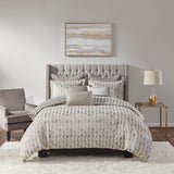 Madison Park Signature Sanctuary Glam/Luxury Comforter Queen 8 Piece Set MPS10-458 Taupe/Gold