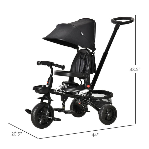 English Elm Qaba 4 in 1 Convertible Kids Trike with Reversible Seat and Adjustable Push Handle W2225P217779