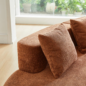 English Elm Modern Curved Sectional Sofa, 5-Seater Velvet Couch For Stylish Living Spaces, Easy Setup W1765S00129-GIGA