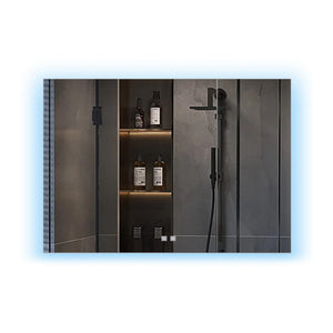 English Elm Corsica Triple Door Led Medicine Cabinet with Defogger Aluminum Frame Bathroom Mirror B2731P477803