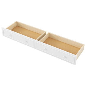 English Elm Full Pine Platform Daybed with Led Lighting Usb Charging Headboard Shelf and Drawers White N7090004032K