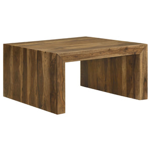 English Elm Santana Solid Sheesham Wood Square Coffee Table with Warm Auburn Grain Finish B062P447959