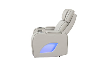 English Elm Fortuner 3PC Beige Living Room Set with Power Recline, Massage, LED Lighting, Bluetooth Speakers and USB B009S01502