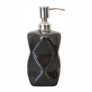 English Elm Sindri Porcelain 3-Piece Bathroom Set in Glossy Brown – Soap Dispenser, Dish & Toothbrush Holder Craftsmanship B182P336637