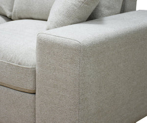 English Elm Sectional with Ottomans Low Profile Modern Minimalist Sofa for Open Living Rooms Beige B2748S00184