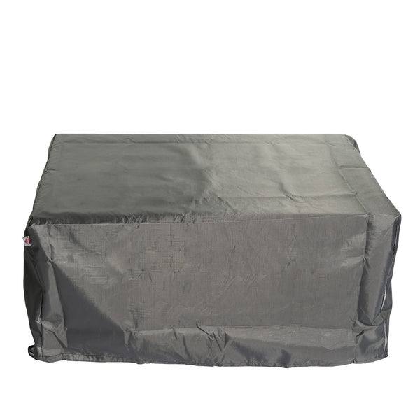 English Elm Aluminum Antique Bronze 50x32" Rectangle Fire Table with Fire Glass, Cover & Rust-Free Cast Finish B010S00468