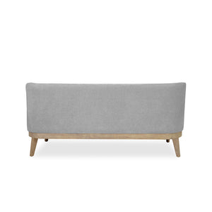 JLA Home Chapel Hill - Kitchen Compact Sofa — Light Grey Upholstery, Oak Legs, High-Density Foam, Space-Saving Comfort for Kitchens CH106-0059