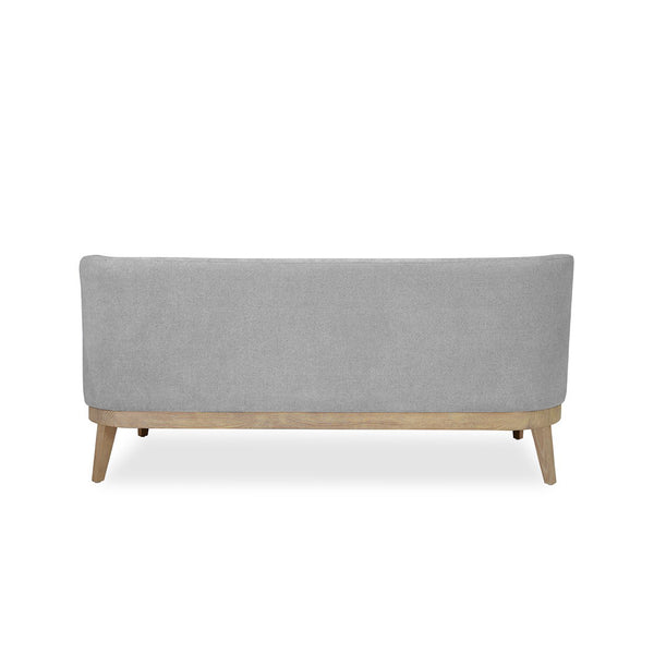 JLA Home Chapel Hill - Kitchen Compact Sofa — Light Grey Upholstery, Oak Legs, High-Density Foam, Space-Saving Comfort for Kitchens CH106-0059