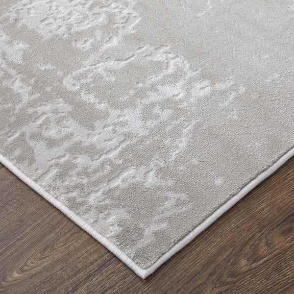 Feizy Rugs Prasad Modern Luxury Abstract Rug - Stain Resistant, High-low Pile, Durable Design For Any Space Ivory,Taupe,Silver Polypropylene,Polyester 67039nafivybgeh13