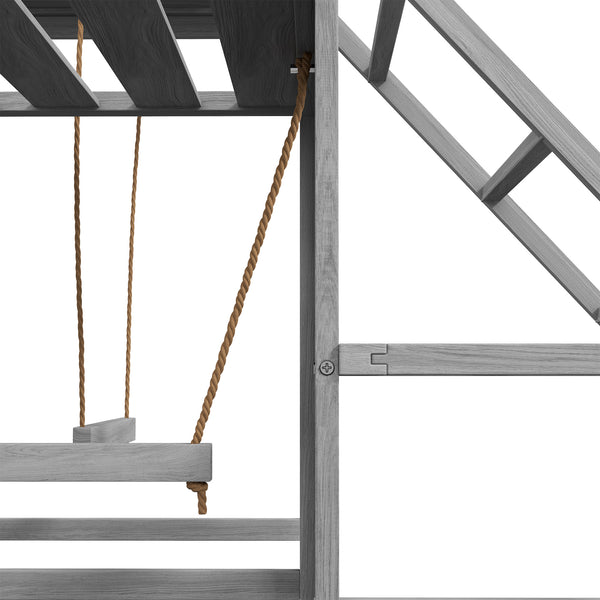 English Elm PawHut Stylish Cat Kennel End Table with Sliding Doors, Steel & Wood Look Pet House with Cushion Gray W2225P173777