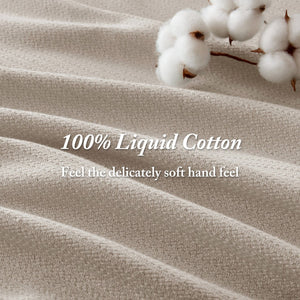 English Elm 1-piece King Cotton Woven Blanket Oeko-tex Certified Lightweight Layering Bedding Beige B035P408741
