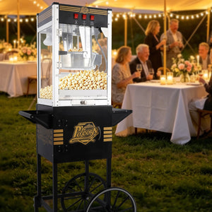 English Elm 12oz Retro Cart Popcorn Machine with Three Candy Dispensers for Parties W2841P392621