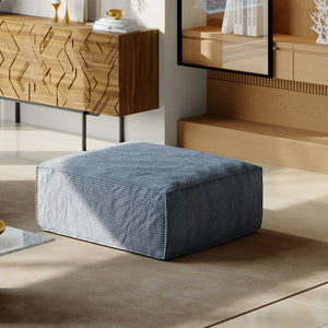English Elm Sectional Sofa Ottoman Cloud Cushion Modular Set for Living Room in Dark Grey W3147P277228