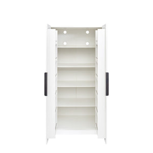 English Elm 62.99In Kitchen Pantry Cabinet - Stylish White Buffet With Multi-Level Shelves For Any Room Storage W331S00152
