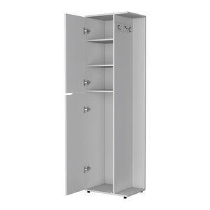 English Elm Harper Slim Broom Cabinet with Integrated Tool Holder for Laundry or Utility Rooms B128S00231