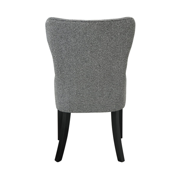 English Elm Marioly Gray Boucle Side Chair Set of 2 — Padded Upholstery, Ash Veneer Legs, Modern Comfort Design B2726P313156