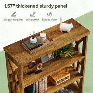 English Elm Display Cabinet Wall Mounted 5 Tier Glass Door Shelving for Collectibles Matte Black T3971P447535