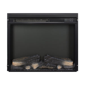 English Elm 23 Inch Electric Fireplace Insert with Led Log Set Infrared Remote and Timer Control W1769P383499