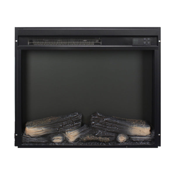 English Elm 23 Inch Electric Fireplace Insert with Led Log Set Infrared Remote and Timer Control W1769P383499