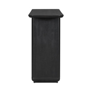 English Elm Mirod Acacia Veneer Console Table with U-base and Curved Edges for Entryway N760P237958B