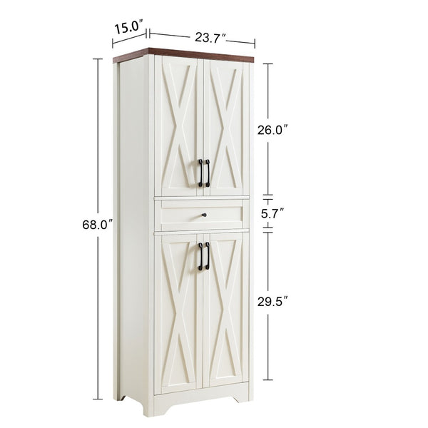 English Elm 66" Modular Wall Unit with Tempered Glass Shelving and Warm Wood Veneer Finish Walnut W1162P313312