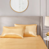 Madison Park Essentials Satin Glam/Luxury Luxury 2 PC Pillowcases MPE21-779 Gold