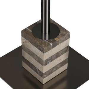 Crestview Collection 60"H Elegant Granite & Metal Floor Lamp With Adjustable Shade For Modern Living Spaces   Cvazer156