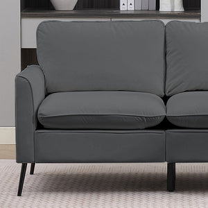 English Elm Ts Cat Paw Faux Leather Accent Chair Nordic Retro Single Seat for Bedroom Lounge Light Gray W2311P457733