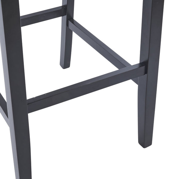 English Elm Barstools Set of 2 Pu Leather Seating Rubberwood Legs for Kitchen Island or Home Bar N779P254675L