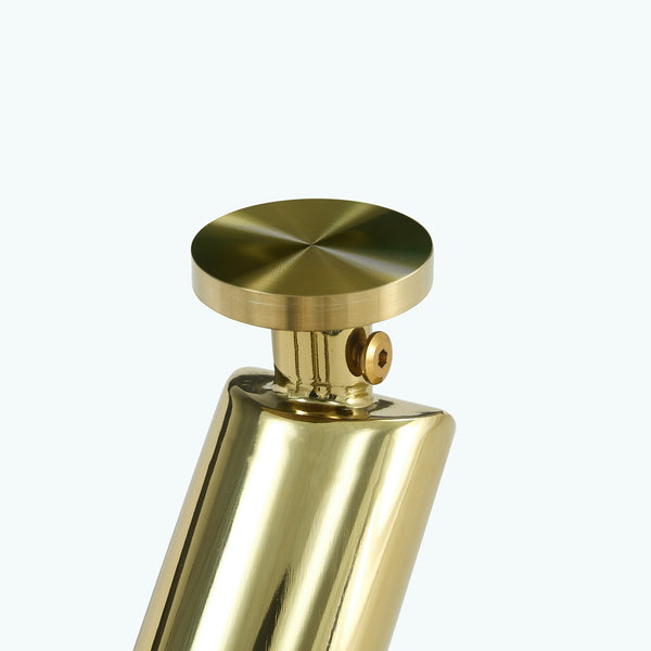 English Elm Table Modern Luxurious Glass Dining Set With 8 Ergonomic Chairs, Gold Legs & White Pu Upholstery W1151S02588-GIGA