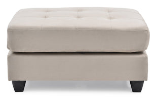 English Elm Malone Tufted Upholstered Ottoman with Sturdy Frame for Cozy Seating and Stylish Small-Space Living Beige 38 L x 27 W x 16 H B078P301554