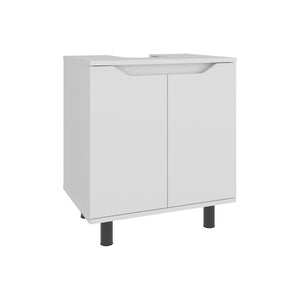 English Elm Marlo Freestanding Under Sink Cabinet Flat Panel Doors Plumbing Cutout Bathroom Storage B070P368091