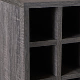 Christopher Knight Home® - Noble House - Roula Mid Century Sonoma Grey Oak Finished Faux Wood Wine and Bar Cabinet