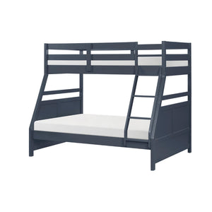 English Elm Bunk Bed Twin Over Solid Wood Frame with Guard Rails for Kids Shared Rooms Navy Blue B011S02316