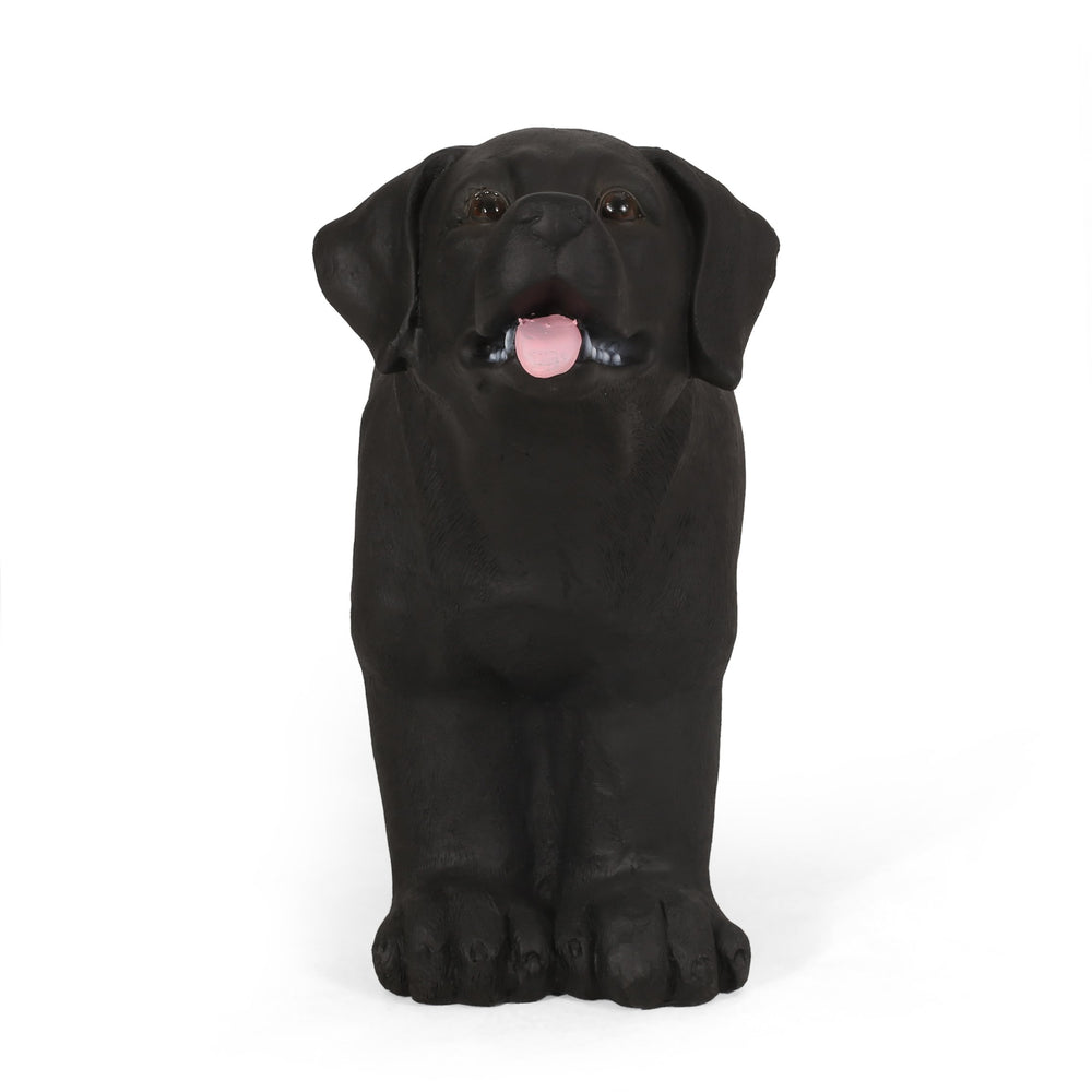 English Elm Christopher Knight Home® - MGO Labrador Dog Bench Lightweight Concrete Outdoor Seat in Matte Black — No Assembly, Durable Decor 72984.00
