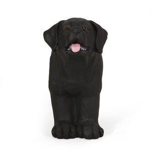 English Elm Christopher Knight Home® - MGO Labrador Dog Bench Lightweight Concrete Outdoor Seat in Matte Black — No Assembly, Durable Decor 72984.00
