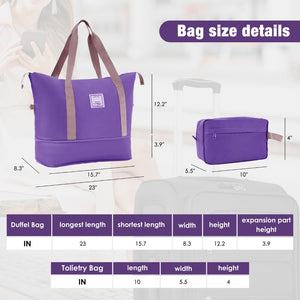 English Elm Softside Expandable Spinner Luggage Set with Tsa Lock Duffel Polyester Travel Purple N732P201004I