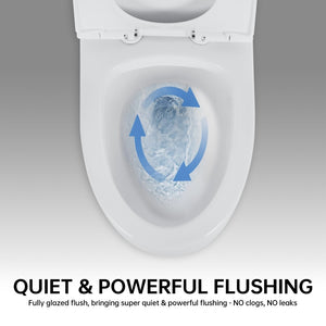 English Elm 1.1/1.6 Gpf Skirted One-piece Elongated Ceramic Toilet with Soft Close Seat Watersense B2724P246932