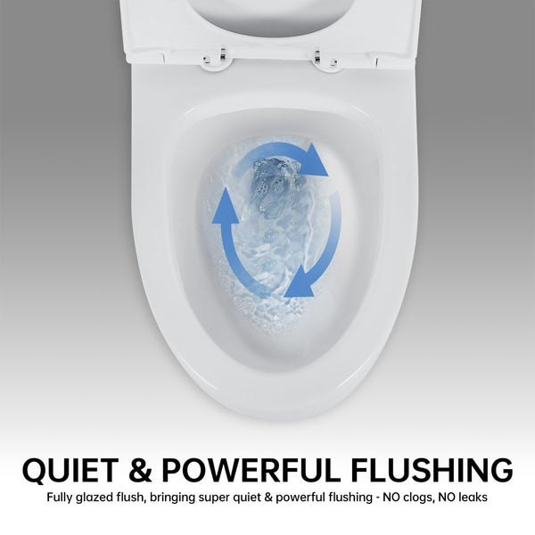 English Elm 1.1/1.6 Gpf Skirted One-piece Elongated Ceramic Toilet with Soft Close Seat Watersense B2724P246932