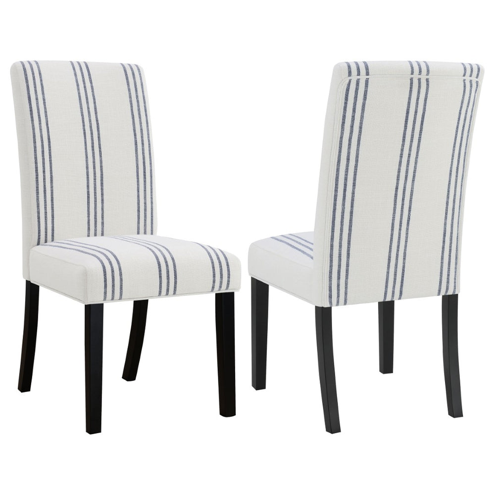 English Elm Evanston Farmhouse X-back Dining Chairs White Hardwood Set with Gray Upholstered Seats B062P441429