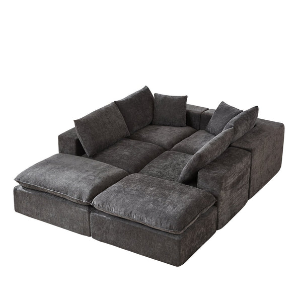 English Elm Modern Chenille Cloud Sofa - Stylish, Modular Comfort For Contemporary Homes, Offices & Lounges W3396S00055