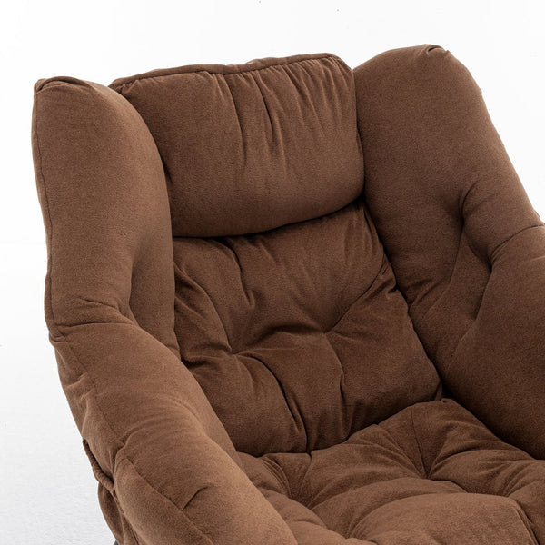 English Elm Accent Recliner Chair With Ottoman – Stylish Velvet Lounge Seat For Living Room, Bedroom & Office T3903P372940