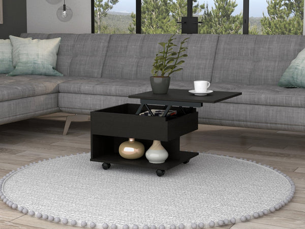 English Elm Babel Lift Top Coffee Table with Hidden Storage Casters and Open Shelf for Living Room B097P407605
