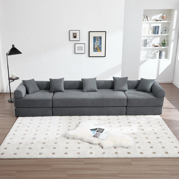 English Elm United We Win Convertible Sofa Bed - Plush Corduroy With Memory Foam, Perfect For Small Spaces! W1568S00252-GIGA