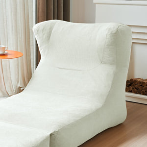 English Elm Cloud Corduroy Sleeper Chair Foldable High Density Foam Seat for Small Space Living Beige W1765P448558