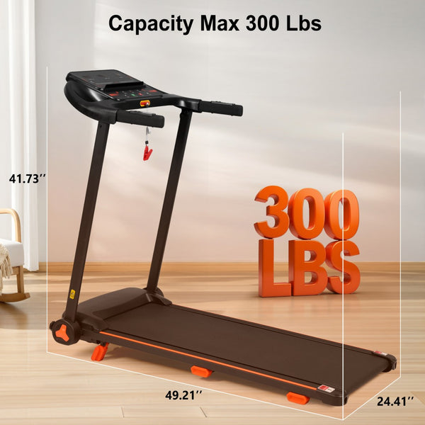 English Elm Treadmills Folding Home Fitness Machine 2.5hp Motor Shock Absorbing Belt Bluetooth Speaker N728P266573A